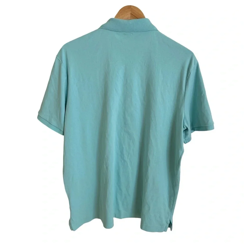 Polo Ralph Lauren Men’s Large Aqua‎ 100% Cotton Polo Shirt Casual